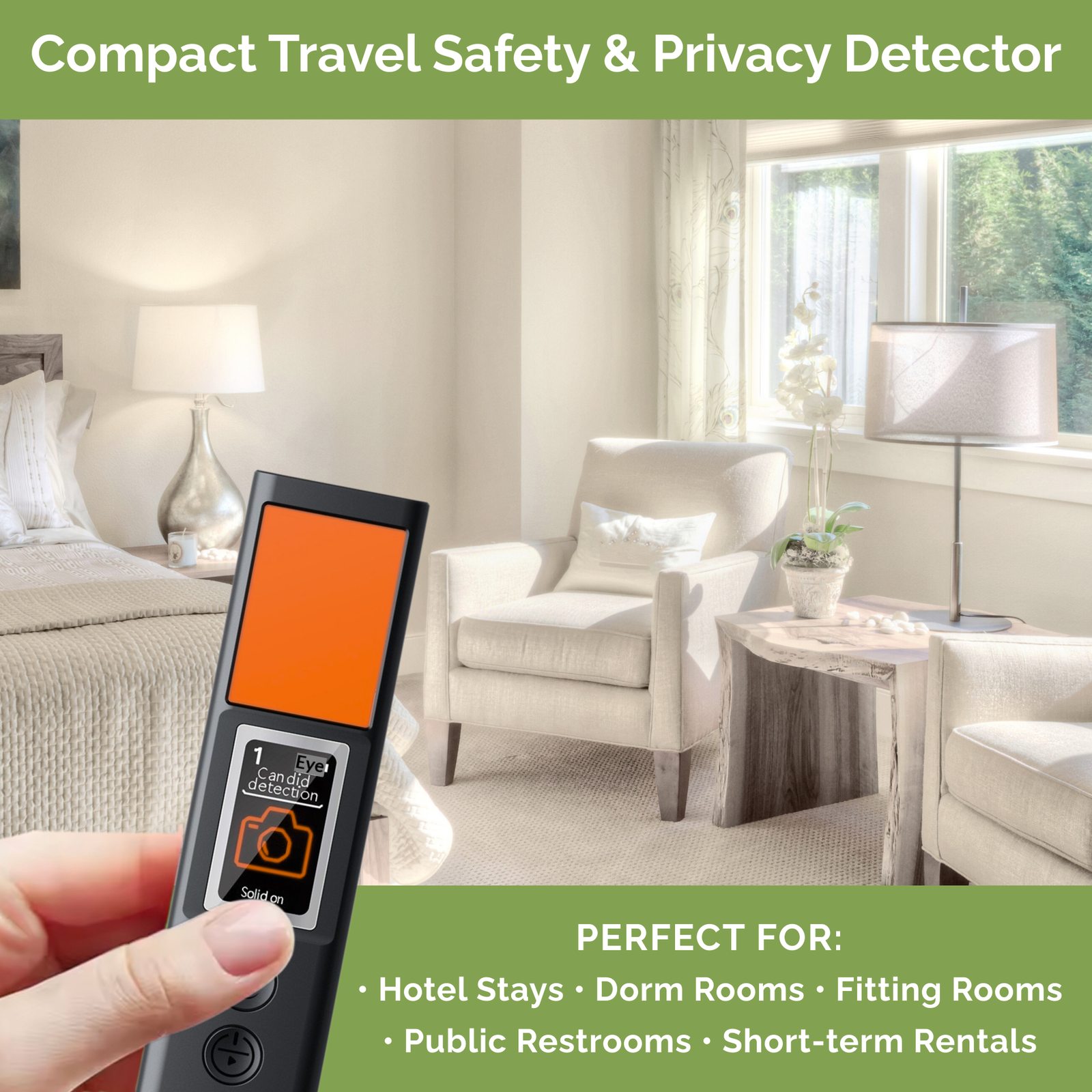 Safe Room Check™ Compact Travel Safety & Privacy Detector