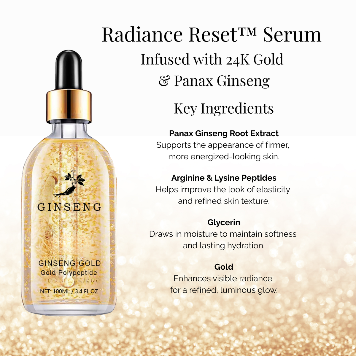 Radiance Reset Serum™ — 24K Gold Ginseng Firming Serum