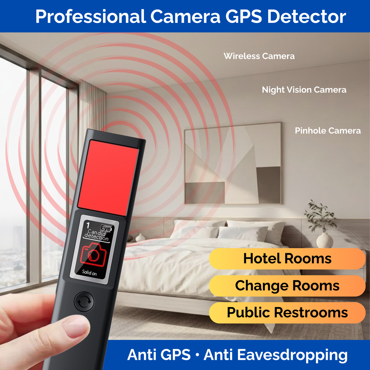 Safe Room Check™ Hidden Camera + GPS Detector